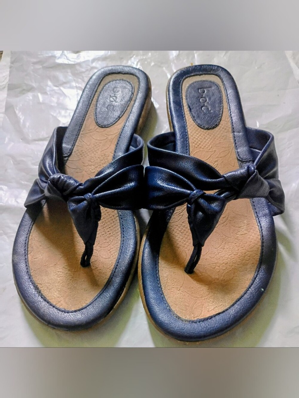 boc Navy Knot-Front Thong Sandals Size 9 M